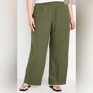 Old Navy Khaki Green Wide Leg Pants